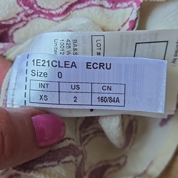 ba&sh Clea Printed Crepe Blouse Sz 2 - Picture 6 of 11